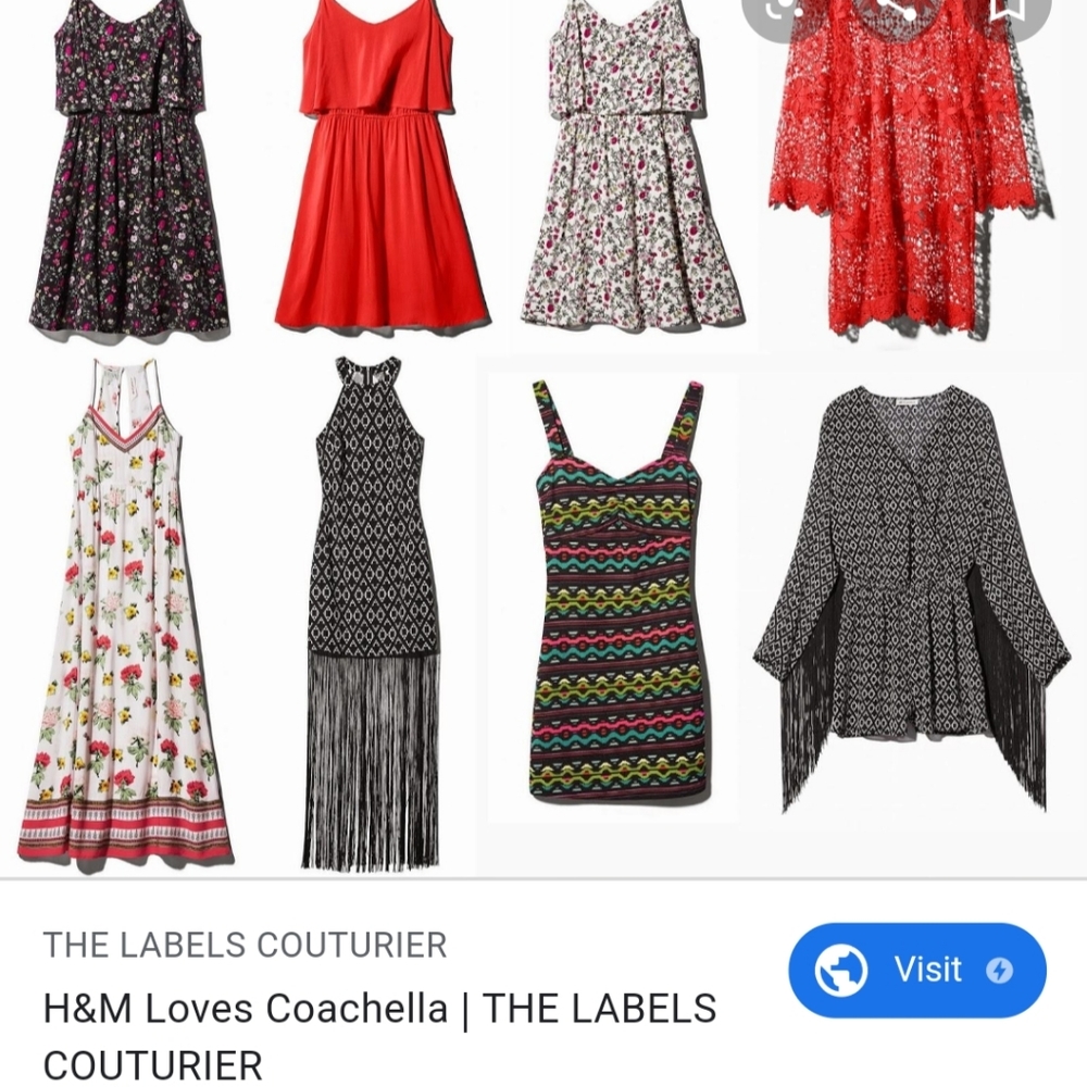 H&M Coachella Dress with fringe, S - Picture 1 of 4